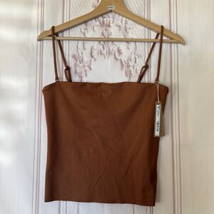 NWT SKIMS CLASSICS SWIM CONVERTIBLE Bandeau TOP Bronze SIZE S MSRP $68